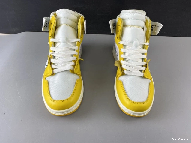 White AQ0818-149 Yellow-Cone Jordan Off-White Air Dark 1 NRG x Powder 0728